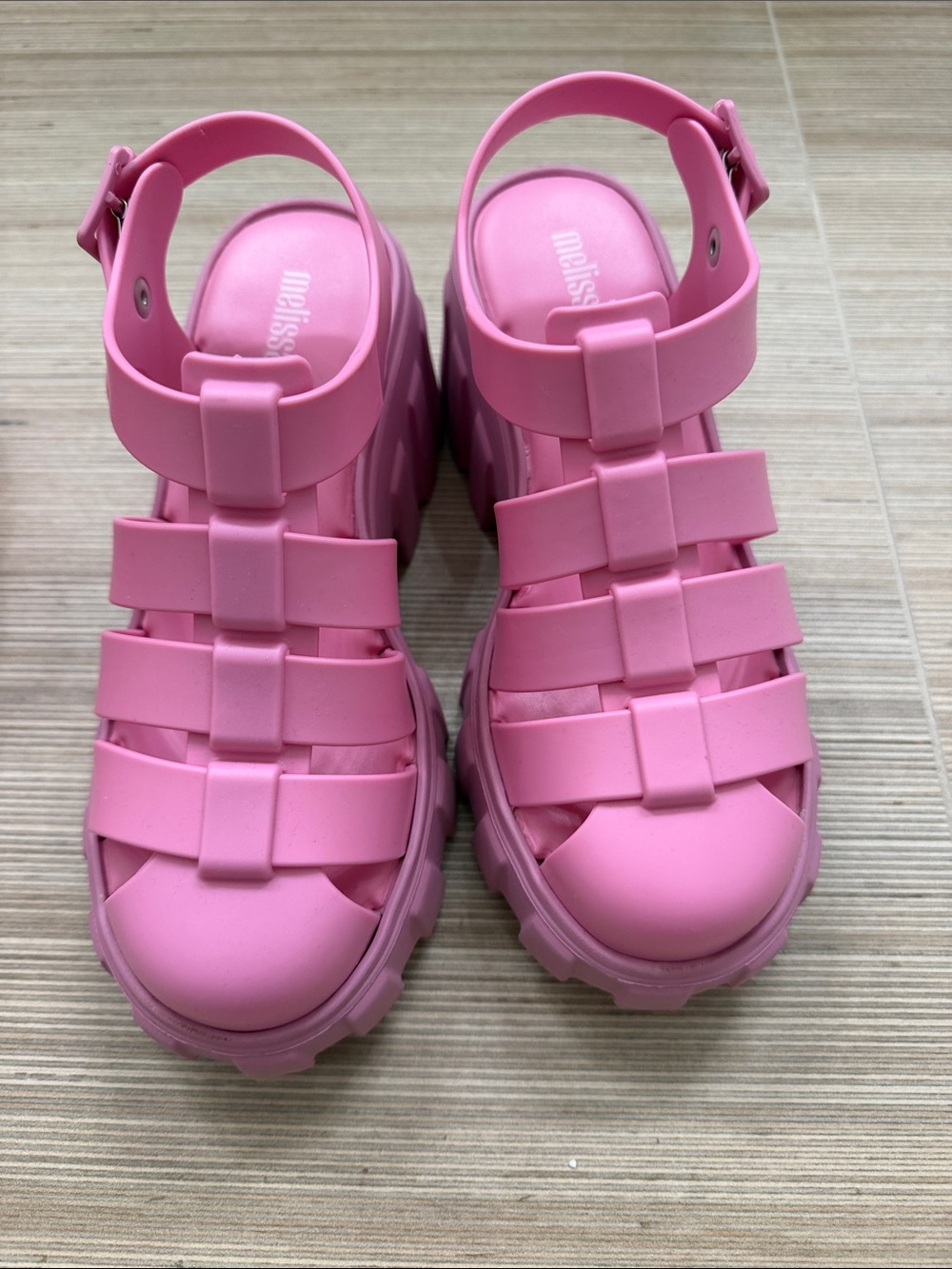 Melissa Bubblegum Pink Platform Jelly Sandals